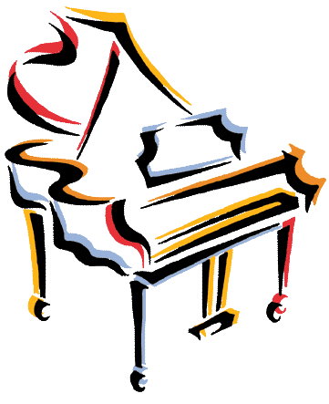outline of the grand piano with color