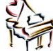 outline picture of grand piano